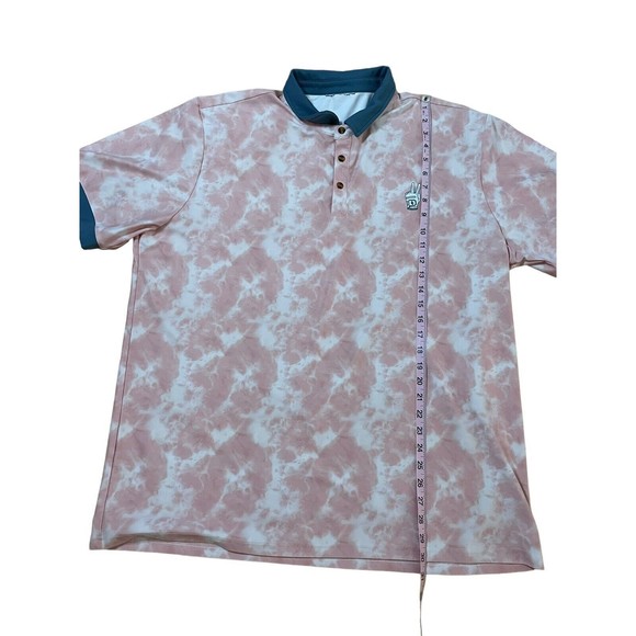 The Smitty Golf Polo in Tie Dye Pink by Smith and Quinn 2XL - Picture 5 of 5